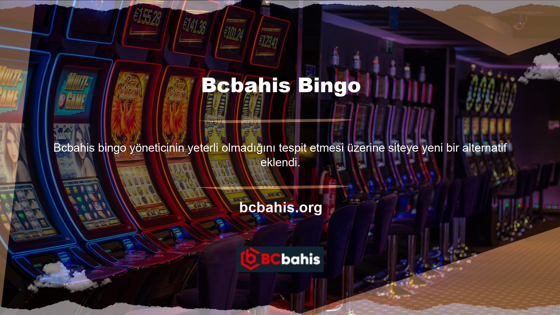 Ancak en heyecan verici ve çeşitli casino seçeneklerinden biri Bingo'dur